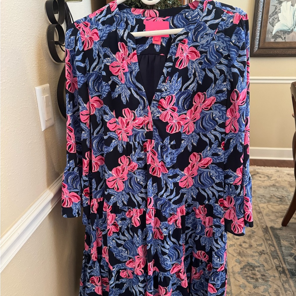 Lilly Pulitzer Pink and Blue Floral Dress